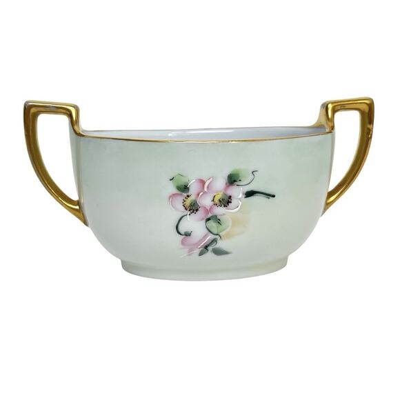 Vintage Stouffer Creamer and Sugar Set Hand Painted Bavaria Porcelain Gold Trim - Picture 3 of 16